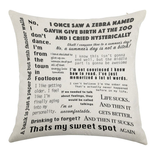 New Girl Nick Miller Quotes Linen Throw Pillow Cover