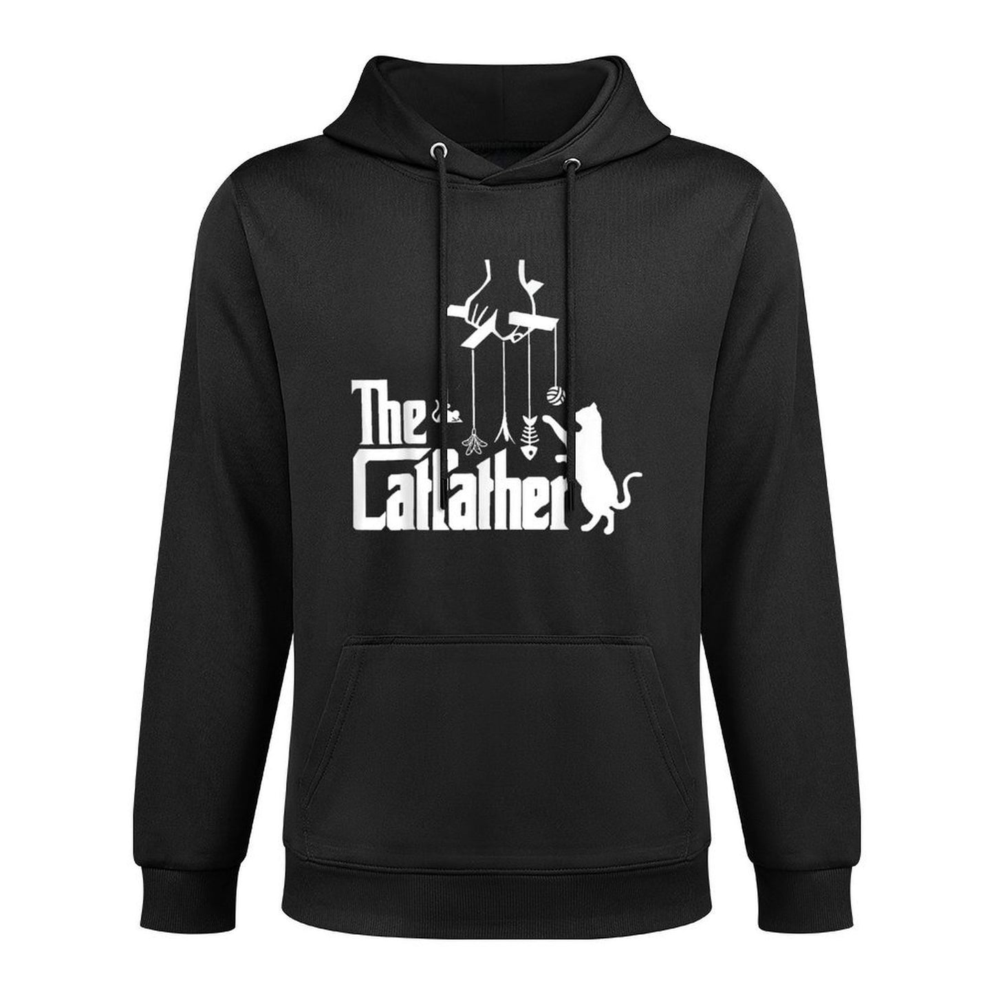 Funny Cat Dad Life The Catfather Fathers Day Mens Vintage Easy Care Hoodie