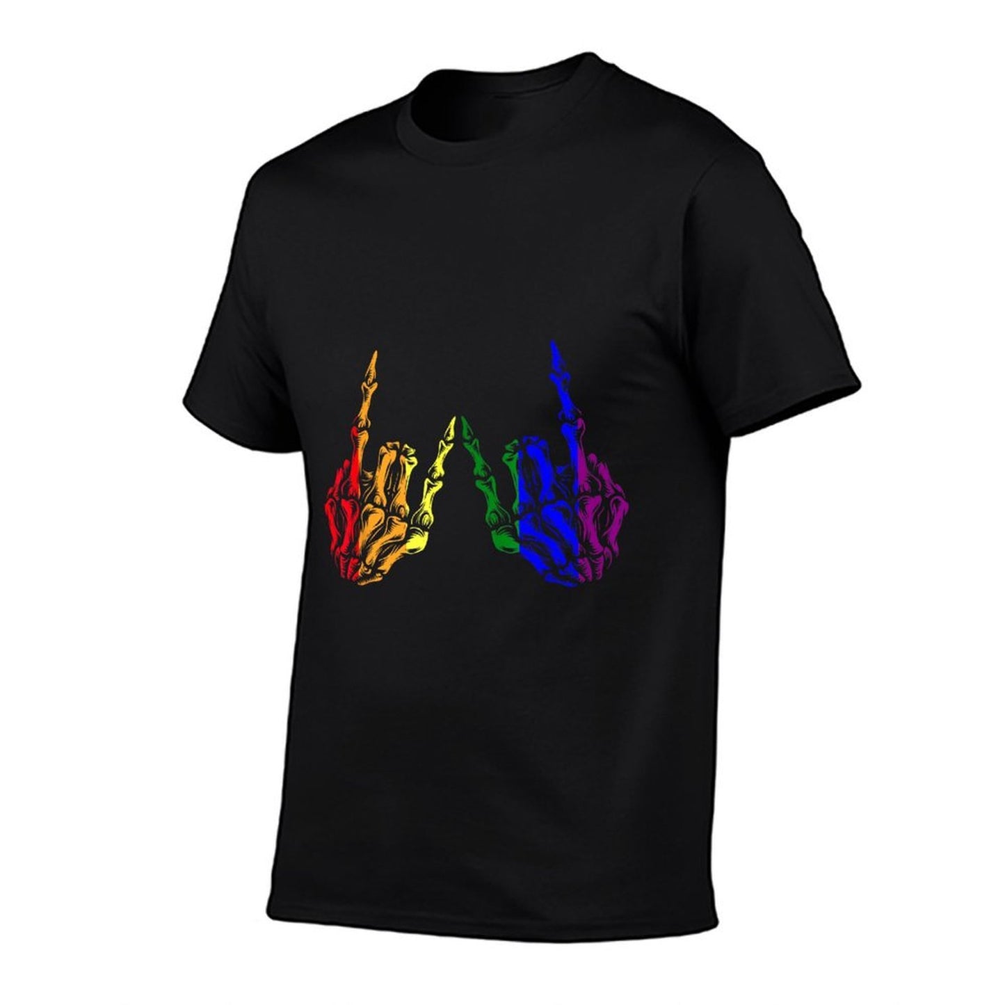 Skeleton Rock Hand LGBT-Q Gay Pride Rainbow Ally  Classic T-Shirt