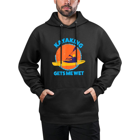 Kayaking Gets Me Wet  Funny Halloween Christmas Kayaks Gift Customizable Surface Hoodie