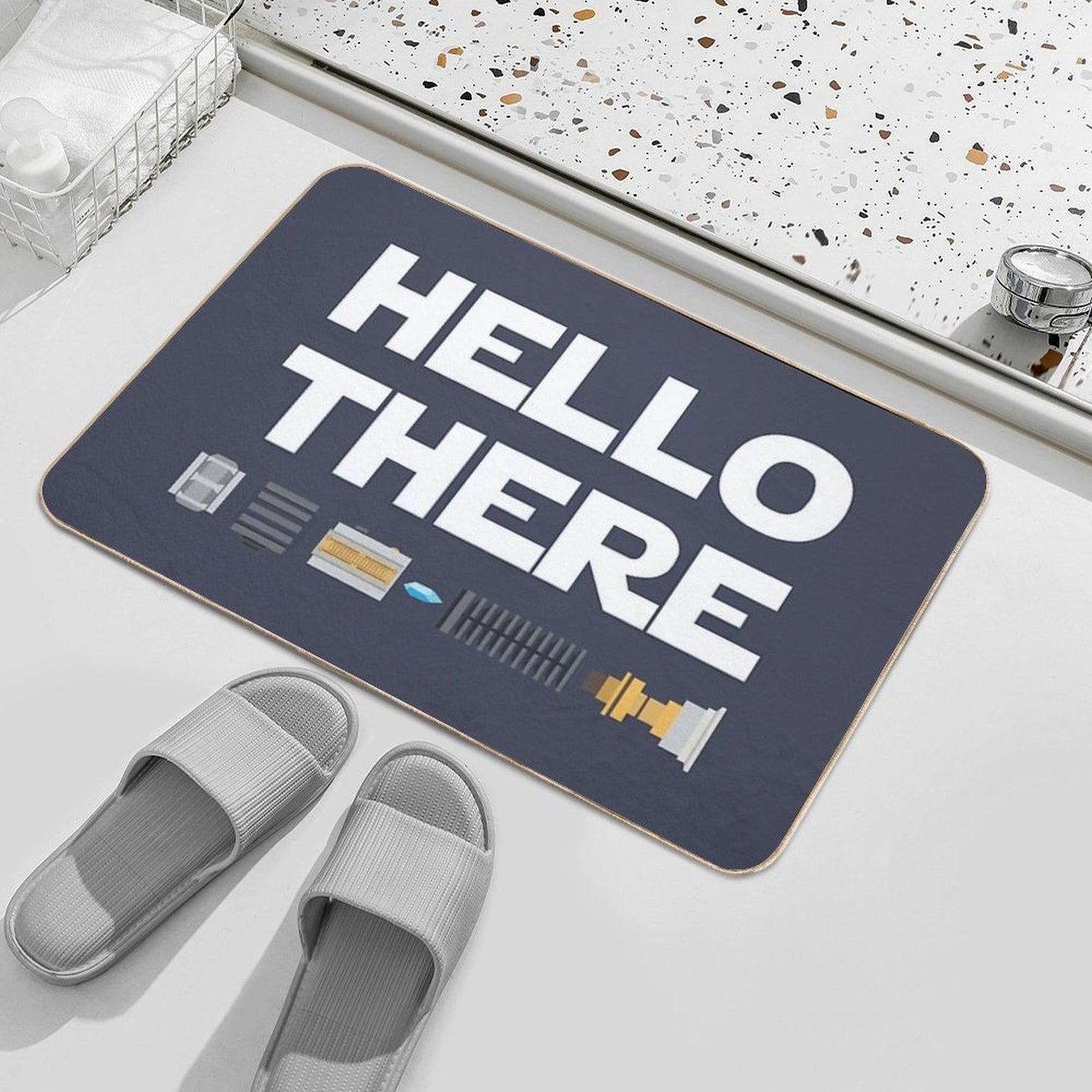 Hello There Bath Mat