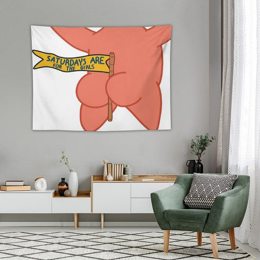 Saturdays Are for The Girls Patrick Star Tapestry