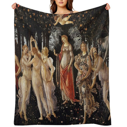 Sandro Botticelli - Primavera Throw Blanket
