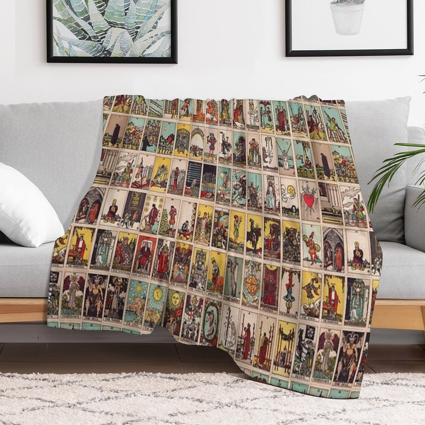 The Full Tarot Deck. Major And Minor Arcana Throw Blanket