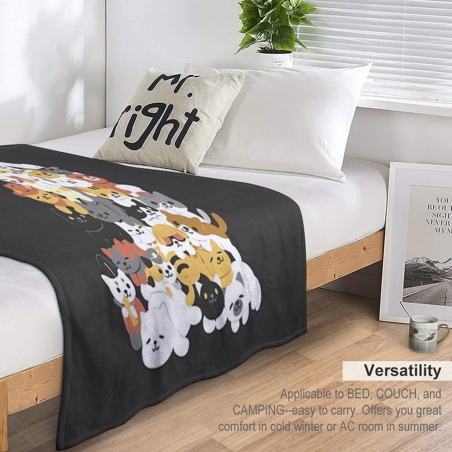 Cat Pile Throw Blanket