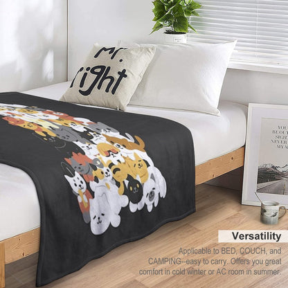 Cat Pile Throw Blanket