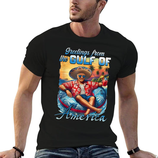 Gulf Of Usa America Trump Greeting from The Patriotic Gulf T-Shirt