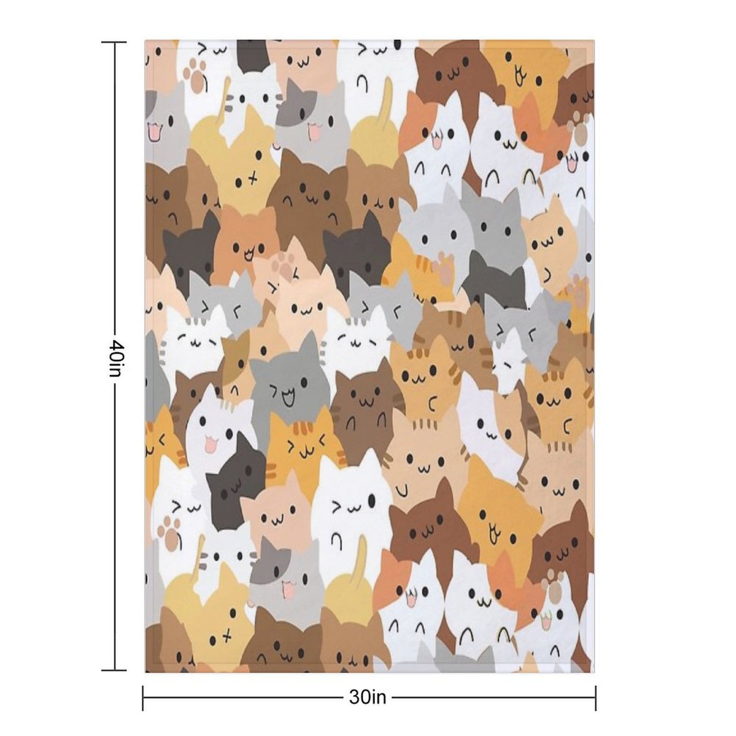 Sweet Happy Cub Kittens - Cats Pattern Throw Blanket