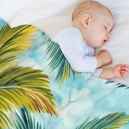Tropical Palm Trees Throw Blanket