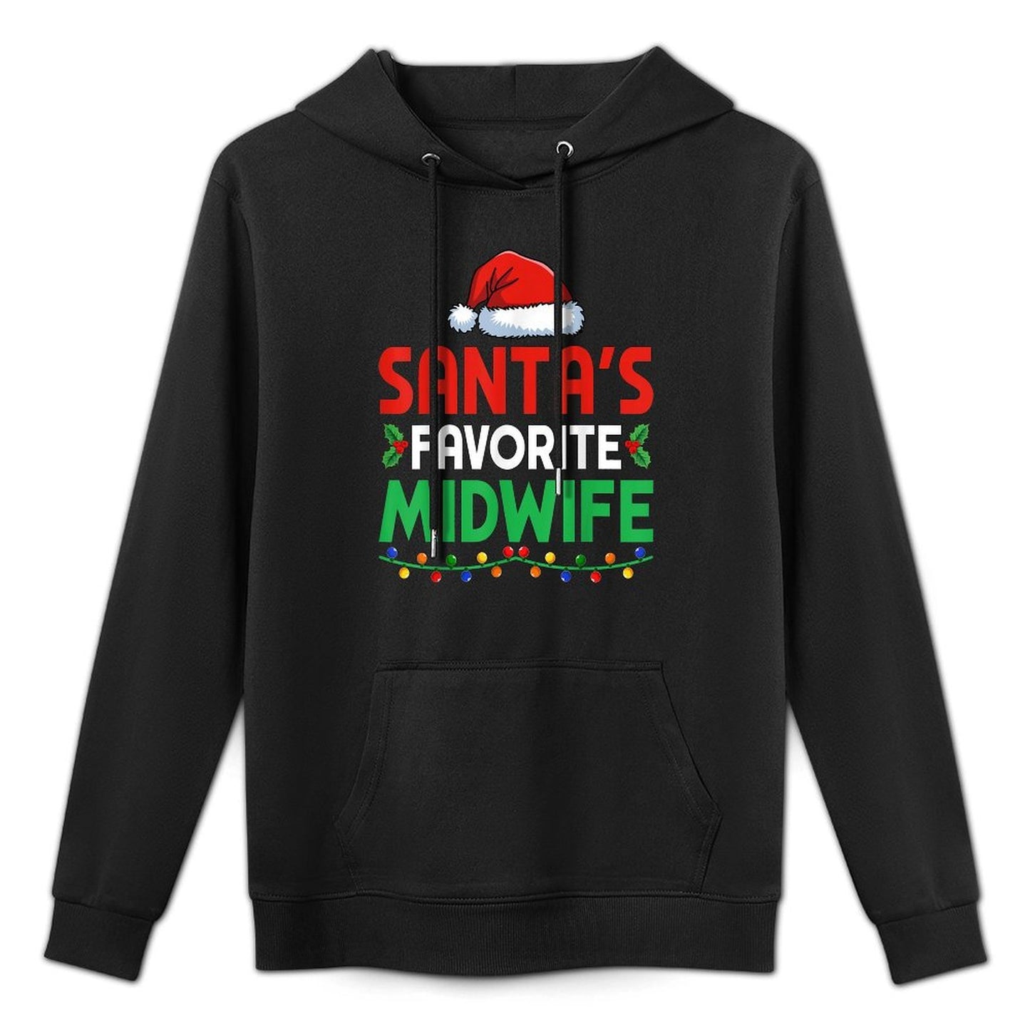 Santas Favorite Midwife Christmas LD Nurse Baby Catcher Casual Wear Hoodie