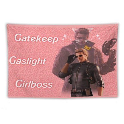 Wesker  Gaslight Gatekeep Girlboss Tapestry