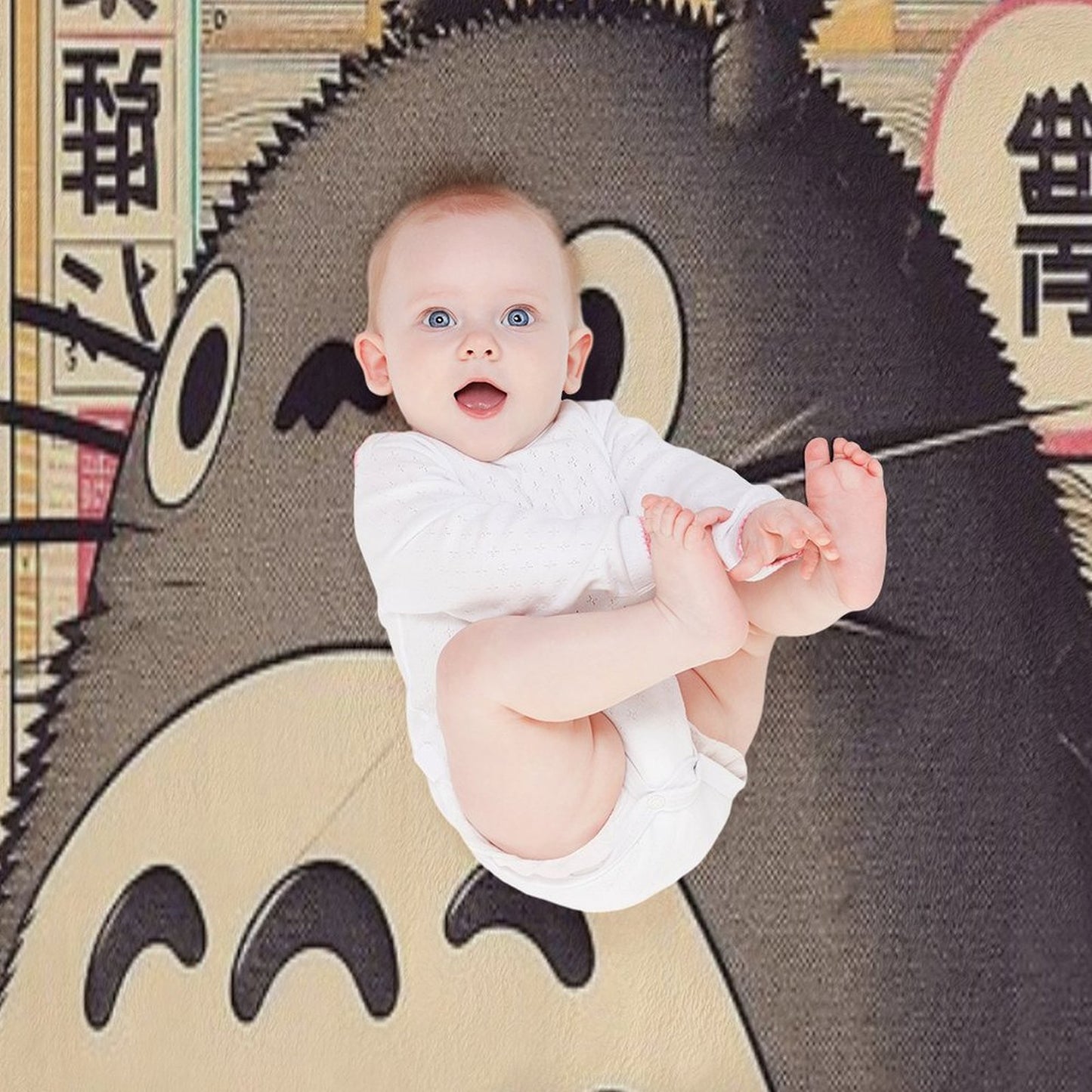 Vintage Japanese Poster Japanese Icon with Retro Charm Throw Blanket