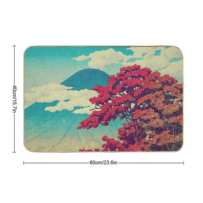 The New Year in Hisseii - Nature Landscape Durable Bath Mat