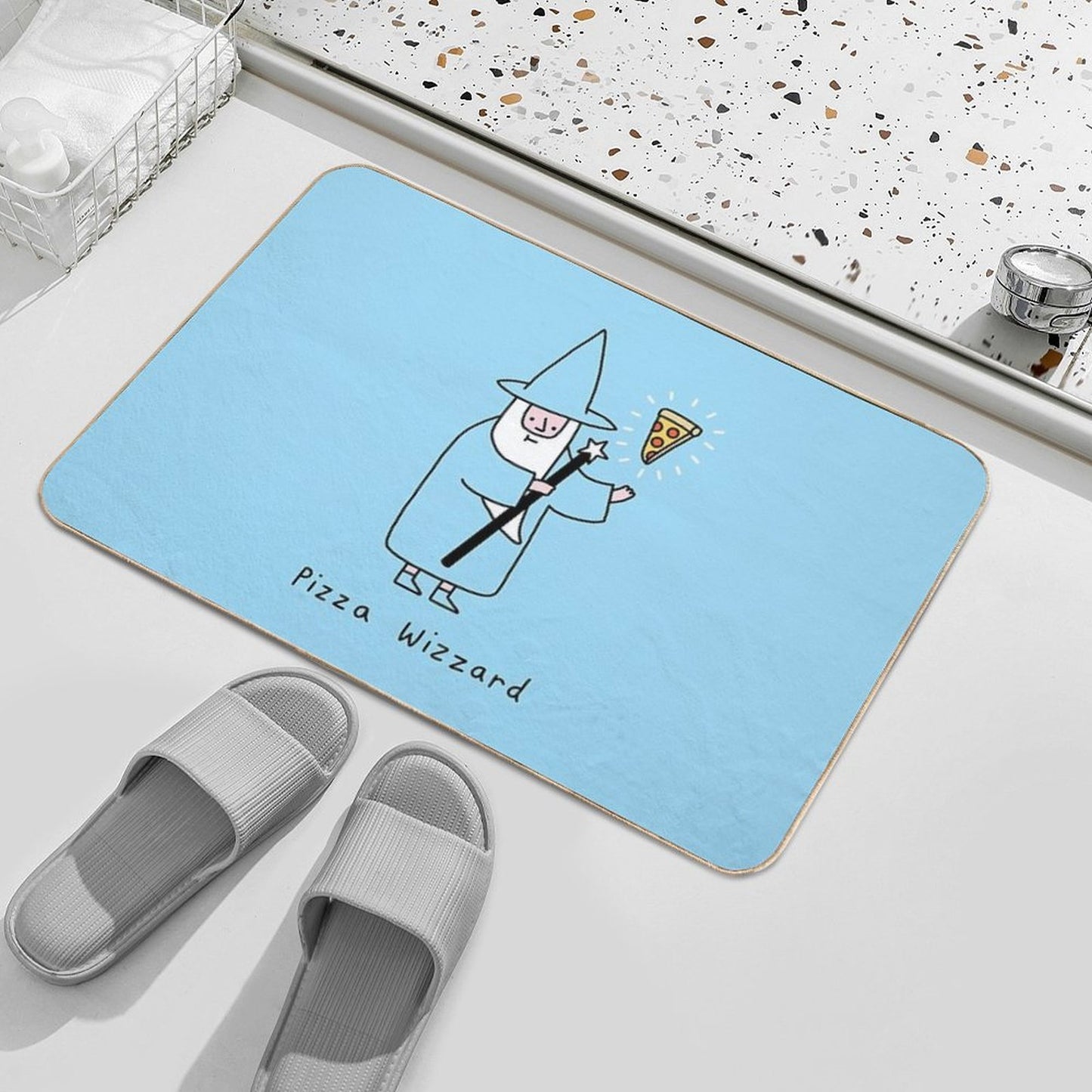Pizza Wizzard  Rapid-Drying Bath Mat