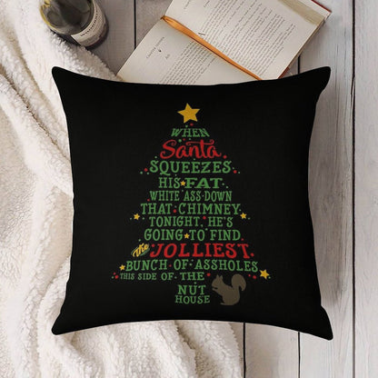 Jolliest Bunch of A-holes Linen Throw Pillow Cover