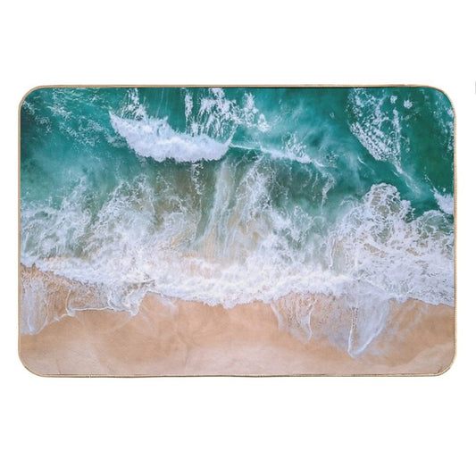 Blue Ocean Waves Australia Bath Mat