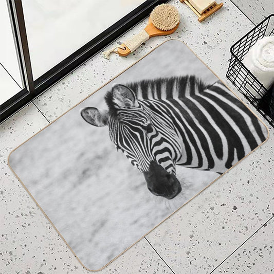 Zebra in Mono Bath Mat