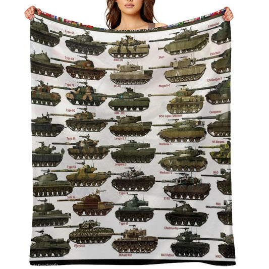 Cold War Main Battle Tanks Throw Blanket