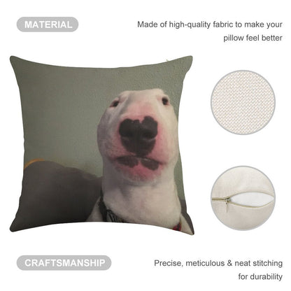 @PupperNelson Walter Original Linen Throw Pillow Cover