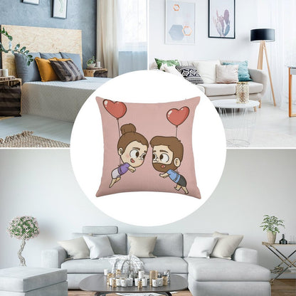 Love Is in The Air - Pibubear Linen Throw Pillow Cover