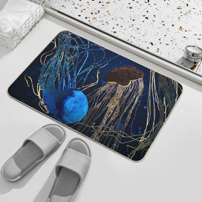 Metallic Jellyfish IV  Non-Slip Bath Mat