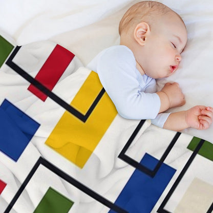 Mondrian Style Throw Blanket
