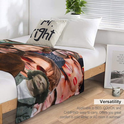 Matthew Gray Gubler Collage Throw Blanket