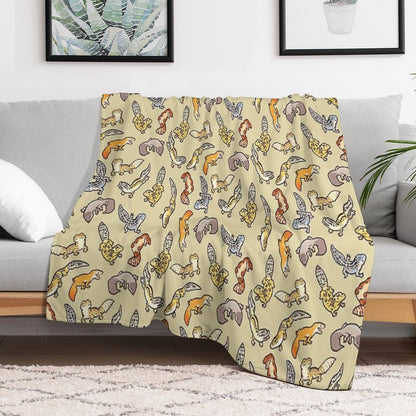 Chub Gecko Babies Throw Blanket