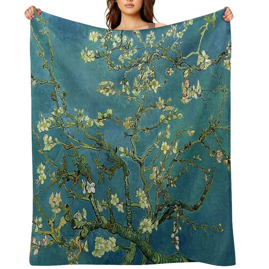 Van Gogh Almond Blossoms Throw Blanket