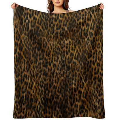 Cheetah Fur Texture Throw Blanket