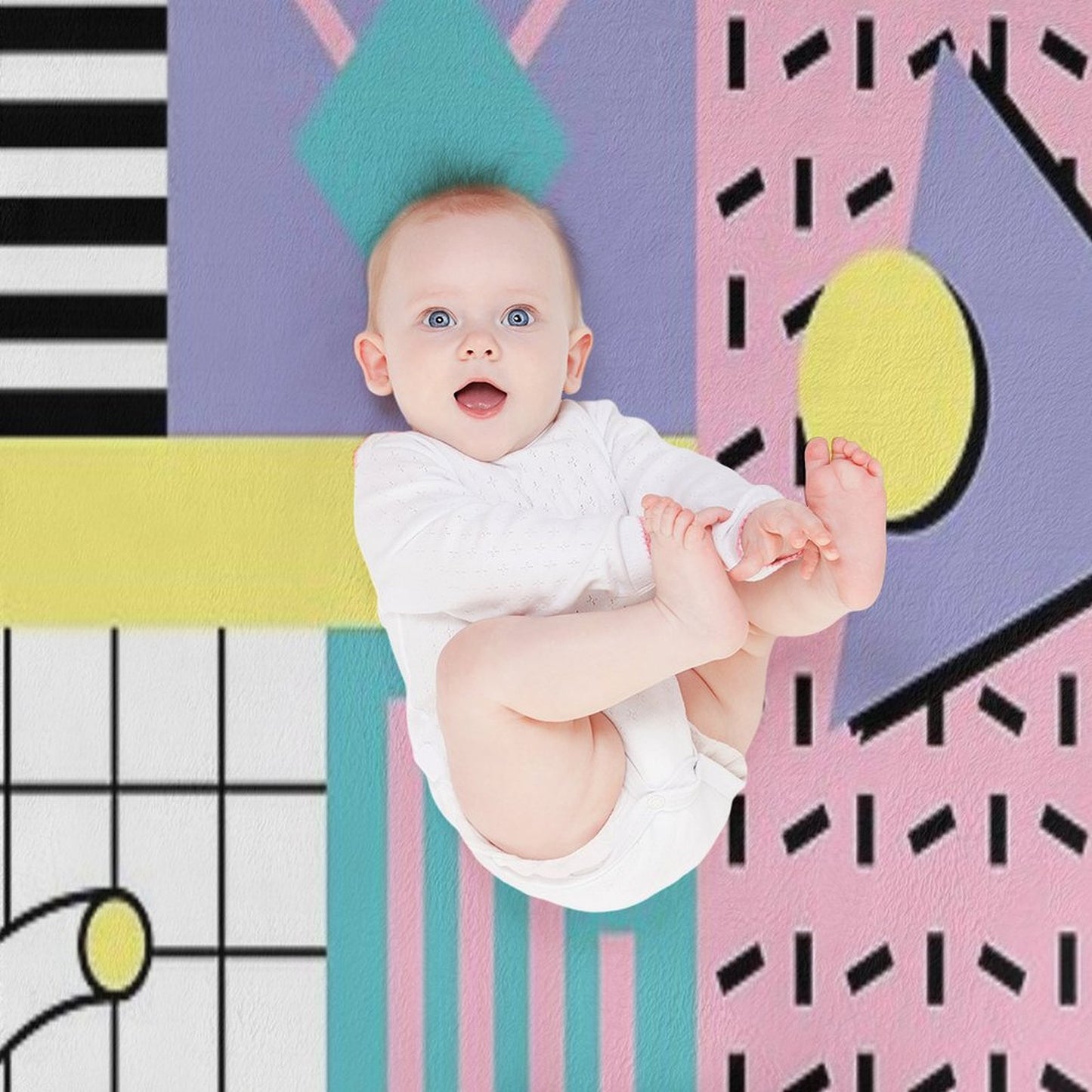 Memphis Pattern 25 - Retro 90s  80s Throw Blanket