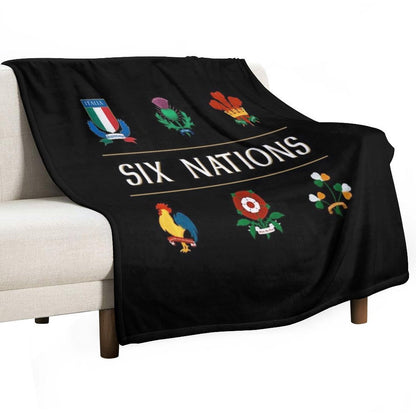 Six Nations Rugby . Classique Throw Blanket