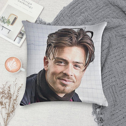 Jack Grealish Smile Soft Fade-Resistant Throw Pillow