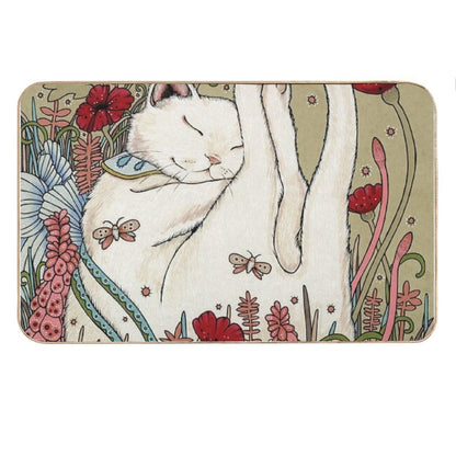 Poppies And Ladybug Bath Mat