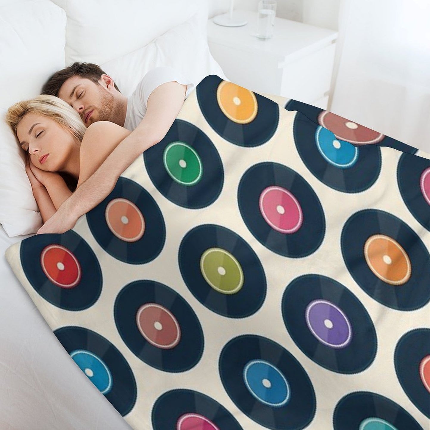 Vinyl Record Collection Throw Blanket
