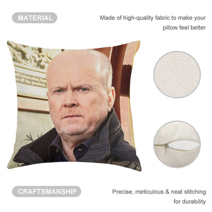 Phil Mitchell Eastenders And British TV Icon (Steve McFadden) Linen Throw Pillow Cover
