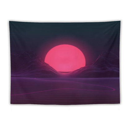 Neon Sunset Tapestry