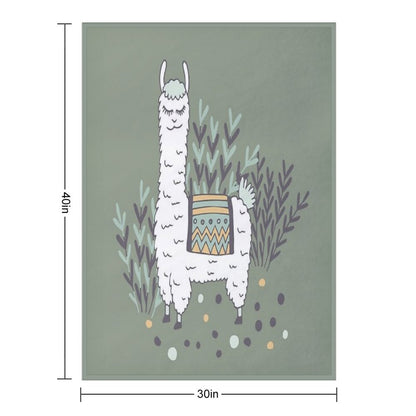 Smug Llama Throw Blanket