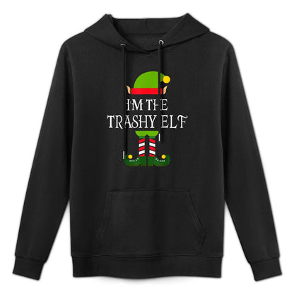 Im The Trashy Elf Family Matching Christmas Pajama Adjustable Hood Hoodie