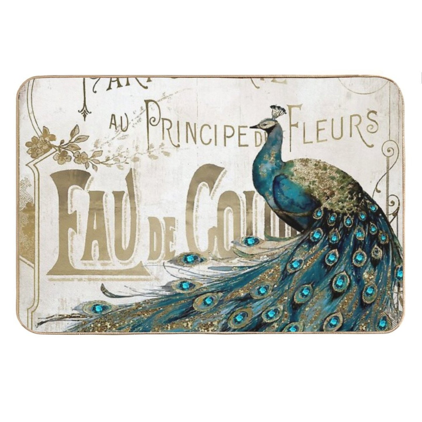 Peacock Jewels Bath Mat