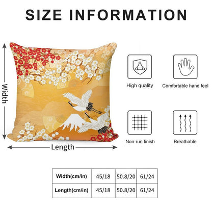 Beautiful Kimono of Japan Soft Anti-Pilling Throw Pillow