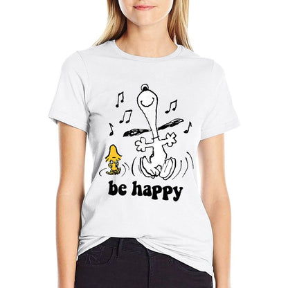 Peanuts - Snoopy And Woodstocks Be Happy Dance  Easy-care T-Shirt