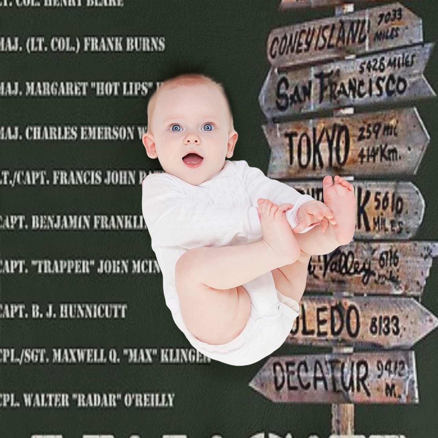 Mash TV Show Signpost Throw Blanket