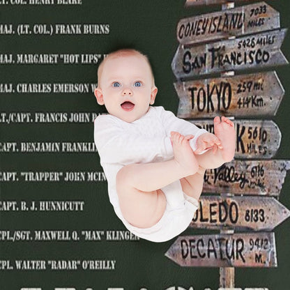 Mash TV Show Signpost Throw Blanket