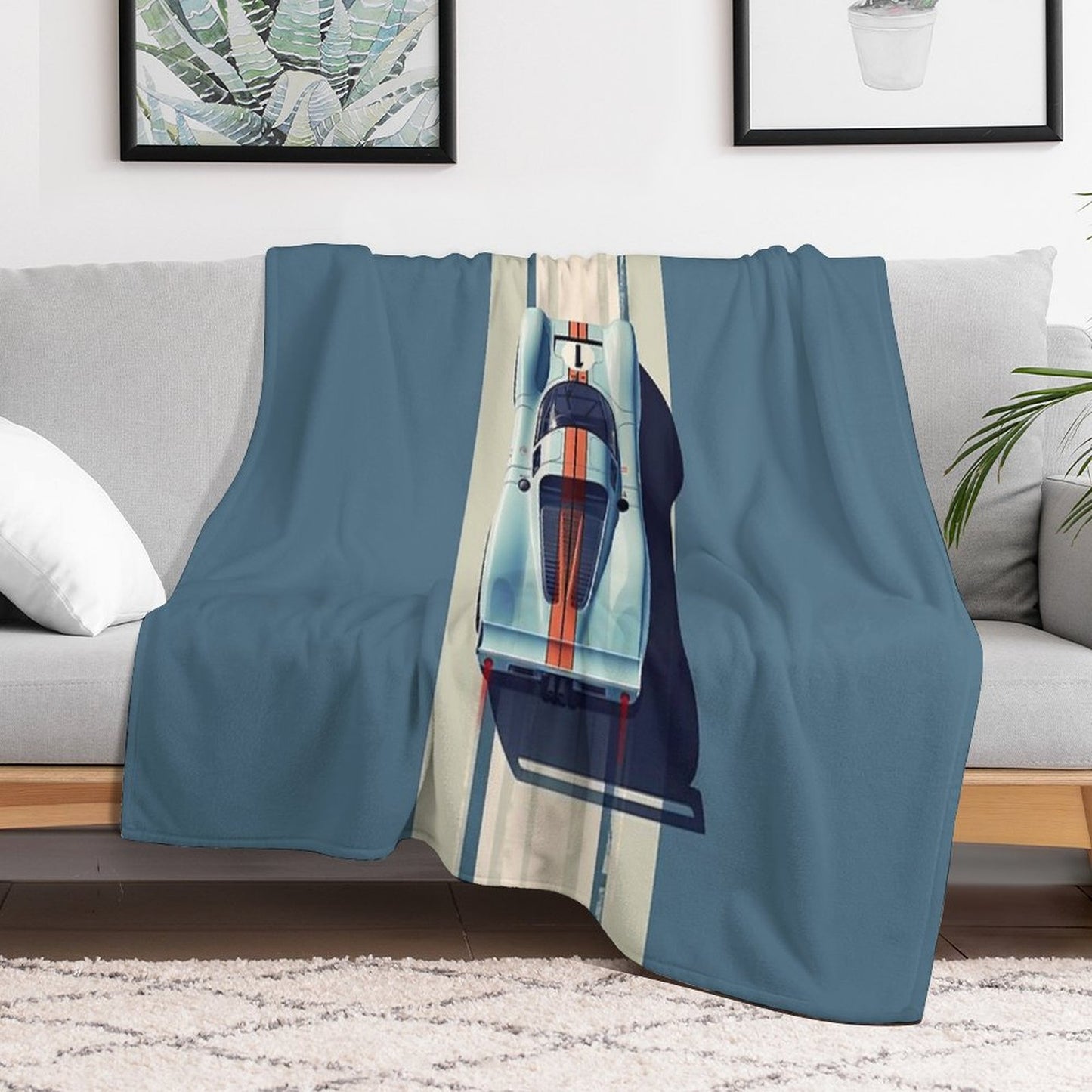 Porsche 917 24 Hours of Le Mans Race Car Throw Blanket