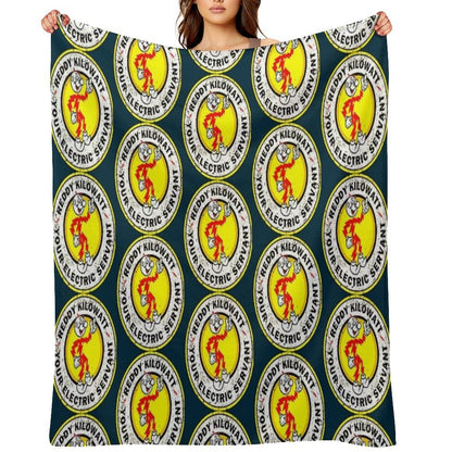 Electric Reddy Kilowatt Throw Blanket