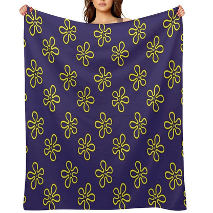 Spongebob's Floral Pattern (Purple) Throw Blanket