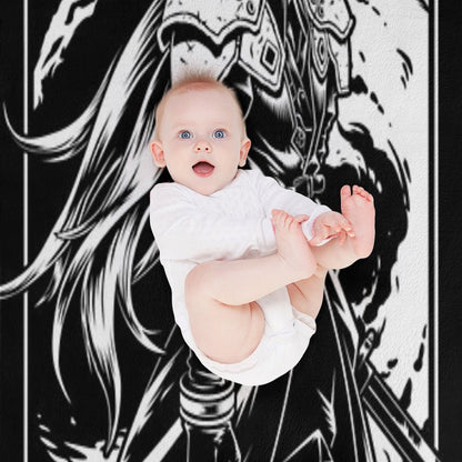 The Man in Black Cape Throw Blanket