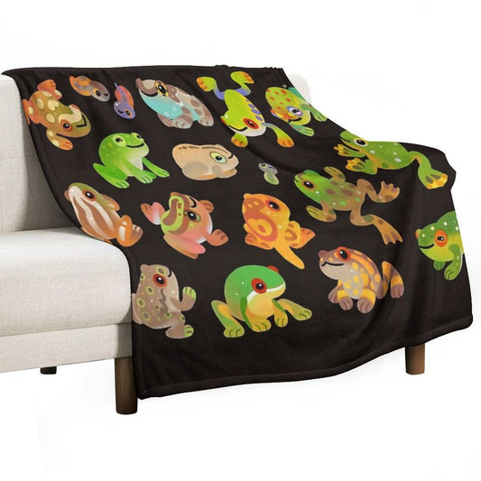 Tree Frog - Dark Throw Blanket