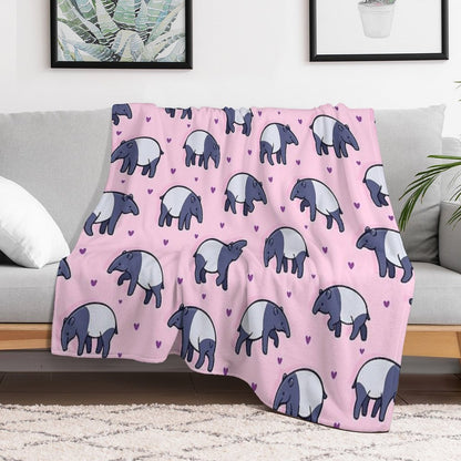 Tiny Tapirs Throw Blanket